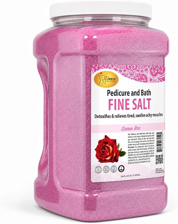 Pedi Bath Fine Salt Sensual Rose 128 Oz
